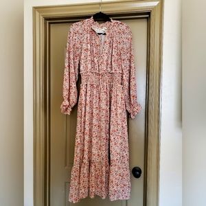 Bohme long sleeve midi dress size M